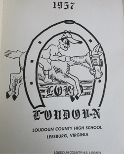 Another early Raider design, from the 1957 yearbook. This edition of the yearbook featured many scenes of foxhunting.

Photo courtesy of Tonya Dagstani.
