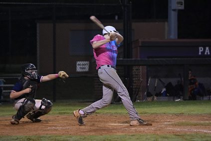 Brady Solomon is up to bat during an October game this season. Solomon began at JV baseball before being pulled up to varsity in his sophomore year, where he remains as a pitcher.