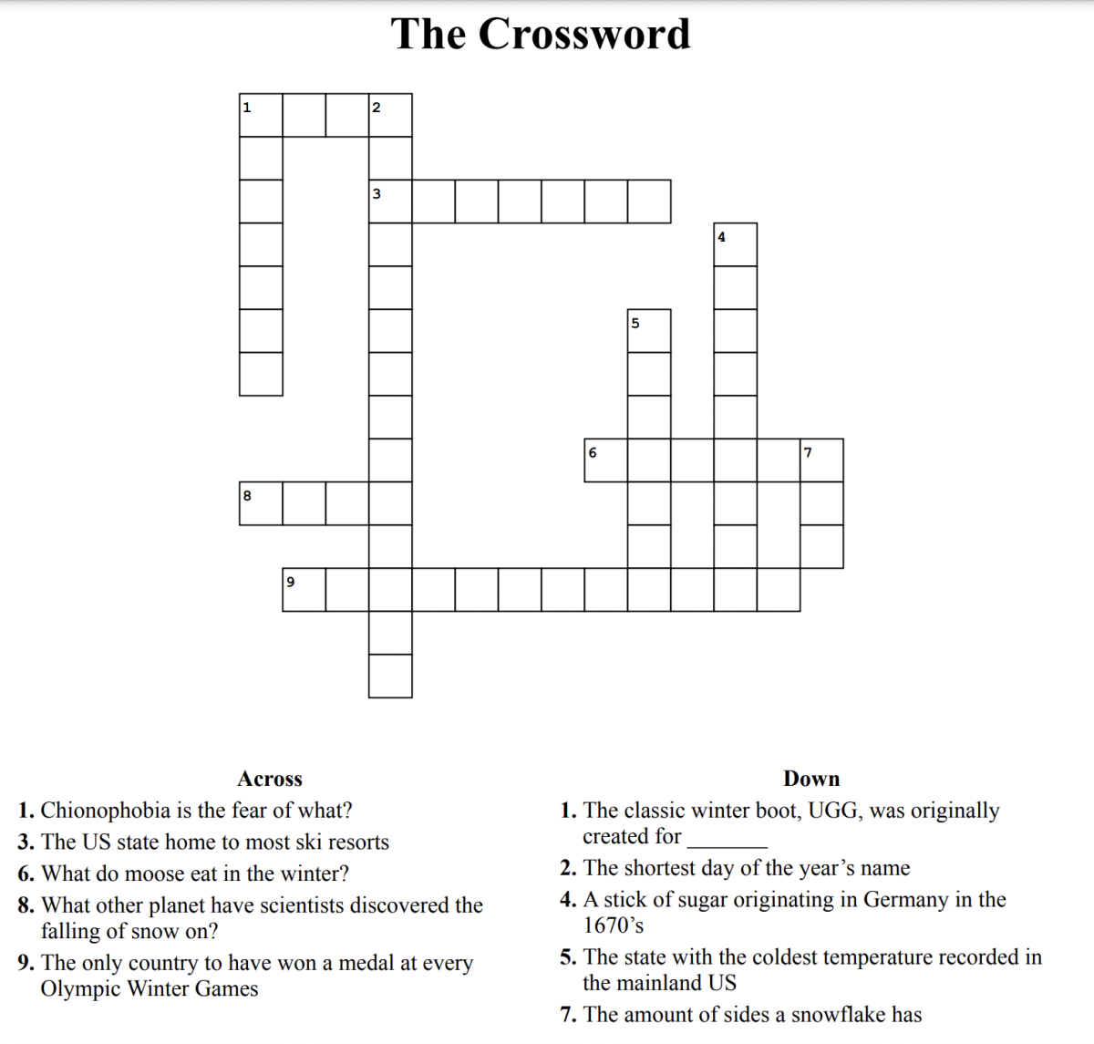 Issue 2 Crossword