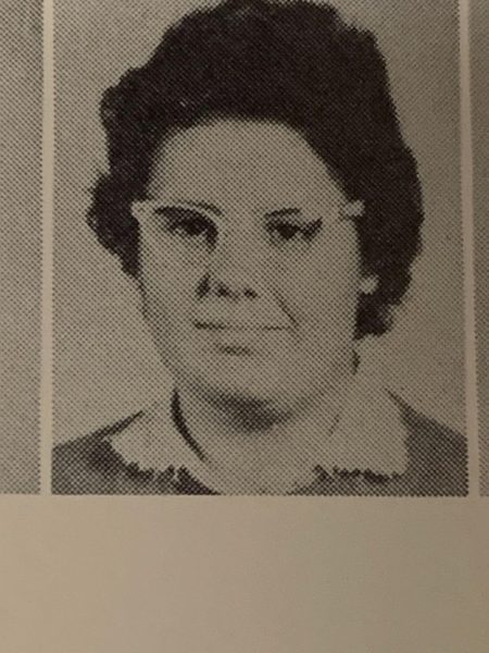 Bonnie White Keyes (then Bonnie White) poses for her 10th grade photo, which appears in the 1960 edition of the Lord Loudoun yearbook. 