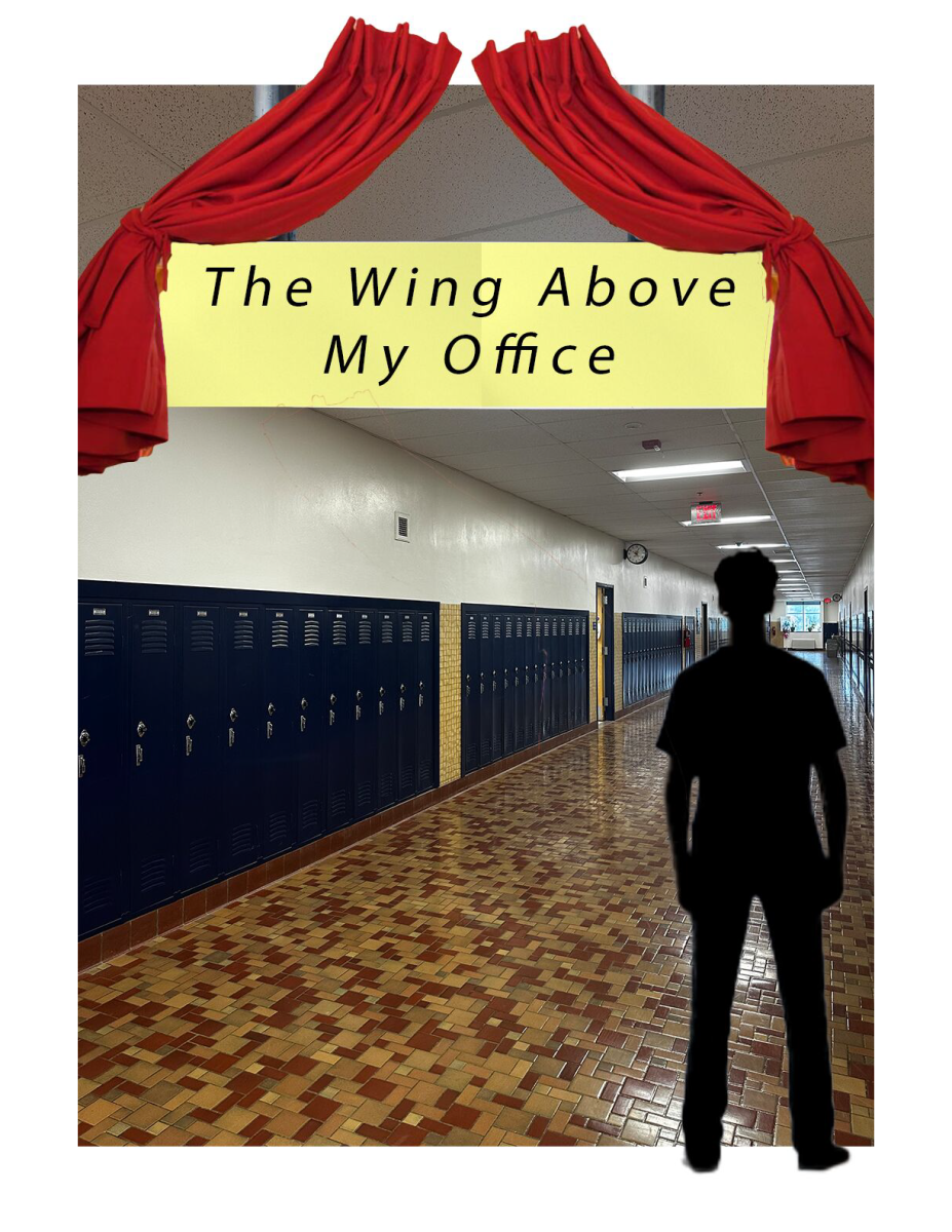Clyde Barrow gazes upon the hallway he previously renamed to “The Wing Above My Office.” The hallway remained vacant since its opening as students avoided entering its halls. Photo by [REDACTED FOR THE SAFETY OF THE PHOTOGRAPHER].